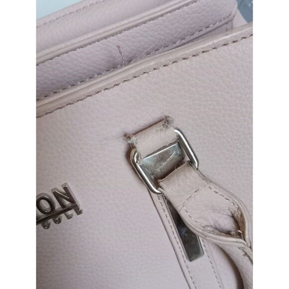 Reaction Kenneth Cole Pink Beige Triple Entry Satchel Handbag Fair Condition - Picture 12 of 12